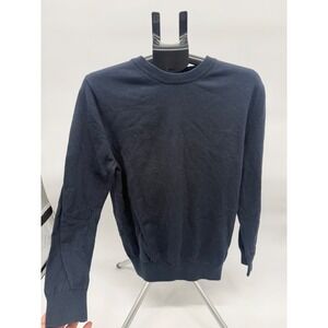 Adolfo Dominguez Mens Navy Blue Cotton Wool Blend Crewneck Sweater Size M Spain